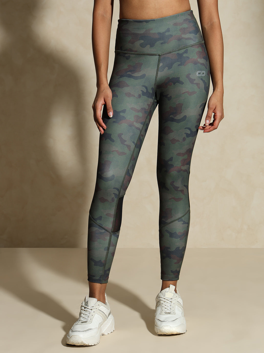 Turquoise Camouflage Leggings with Pockets