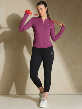 Shop-Women's Ath Runner Zip Neck Tulip Wood