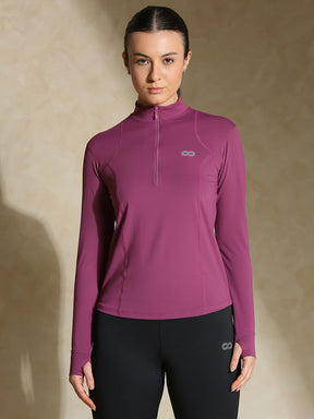 Shop-Women's Ath Runner Zip Neck Tulip Wood