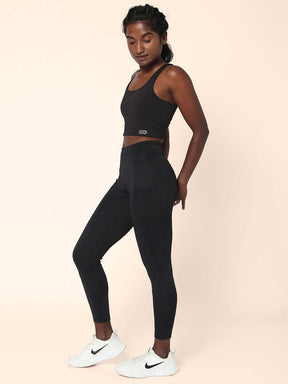 Shop-Black High Impact Action Bra & Aura Leggings