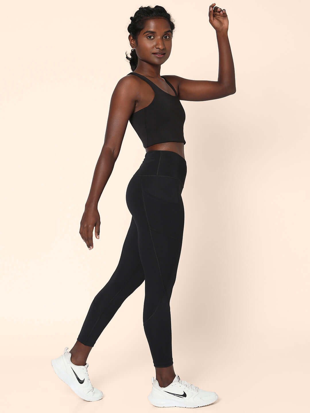 Shop-Black High Impact Action Bra & Aura Leggings