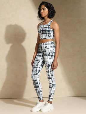 Shop-Black Shibori High Impact Action Bra & Luxe Leggings