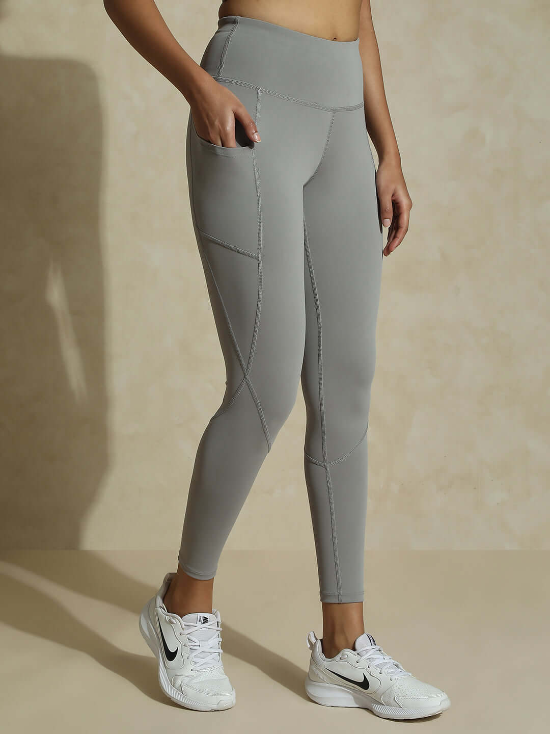 Shop-Cloud Grey Aero fit Athletic Jacket & Aura Legging