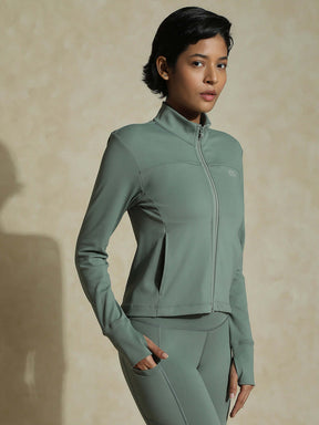 Shop-Light Sage Aero fit Athletic Jacket & Aura Leggings