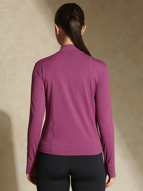 Shop-Women's Ath Runner Zip Neck Tulip Wood