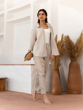 Shop-Beige Linen Shirt & Tapered Pants