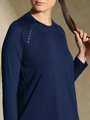 Shop-Aero TraqDry Long Sleeve Tee Navy