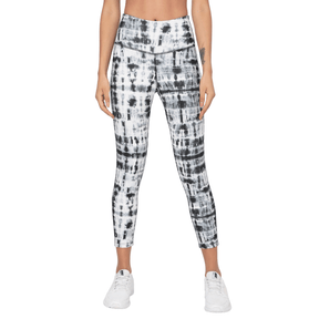 Shop-Black Shibori Luxe Crop Top & Leggings