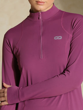 Shop-Women's Ath Runner Zip Neck Tulip Wood