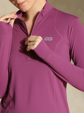 Shop-Women's Ath Runner Zip Neck Tulip Wood