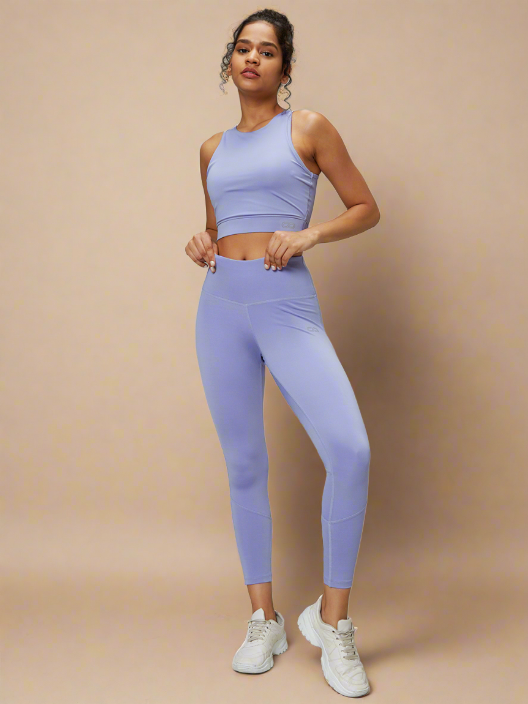 Padded Cross Back Crop Top Periwinkle